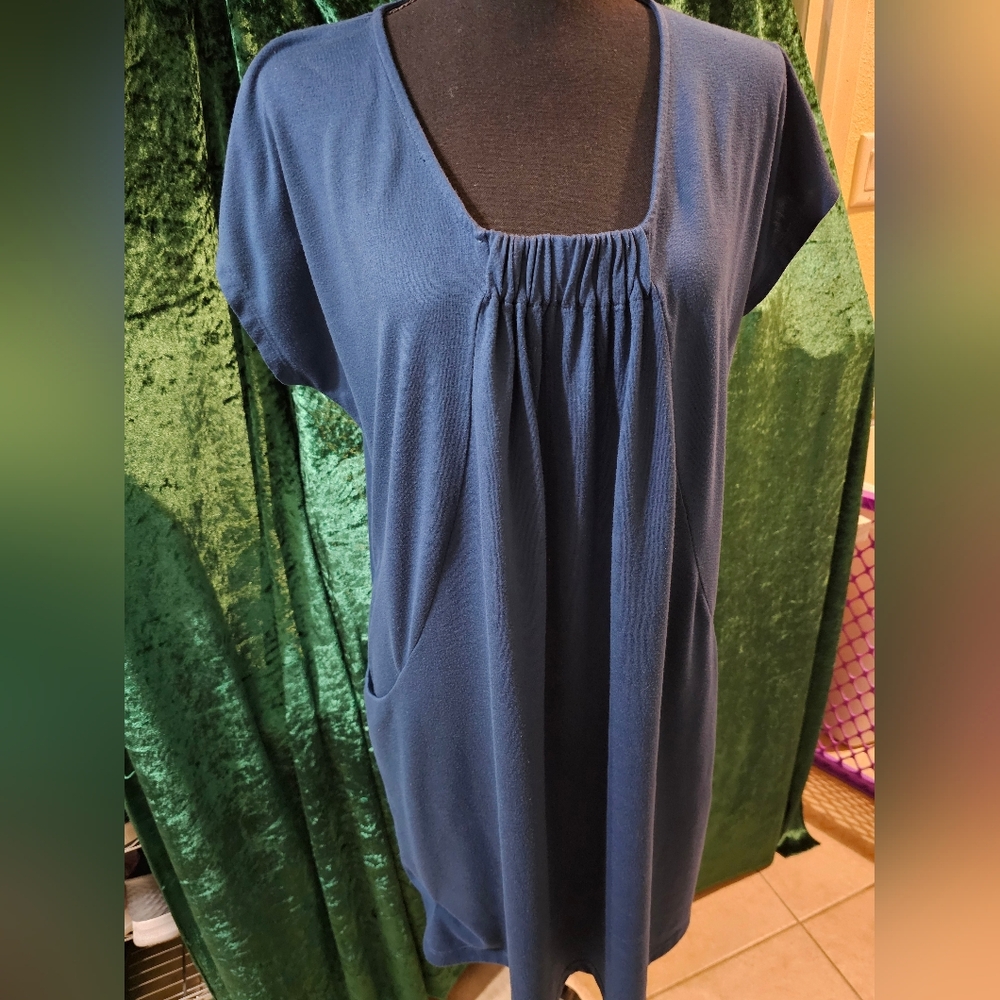 Elegant Blue Women's Metro 7 Casual Dress. Perfect For Grab And Go XL W/ Pockets